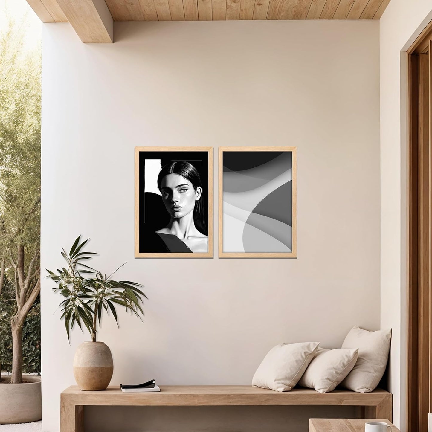 Monochrome Muse – Modern B&W Art Frame Set