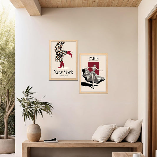 Fashion Capitals – New York & Paris Wall Art Duo