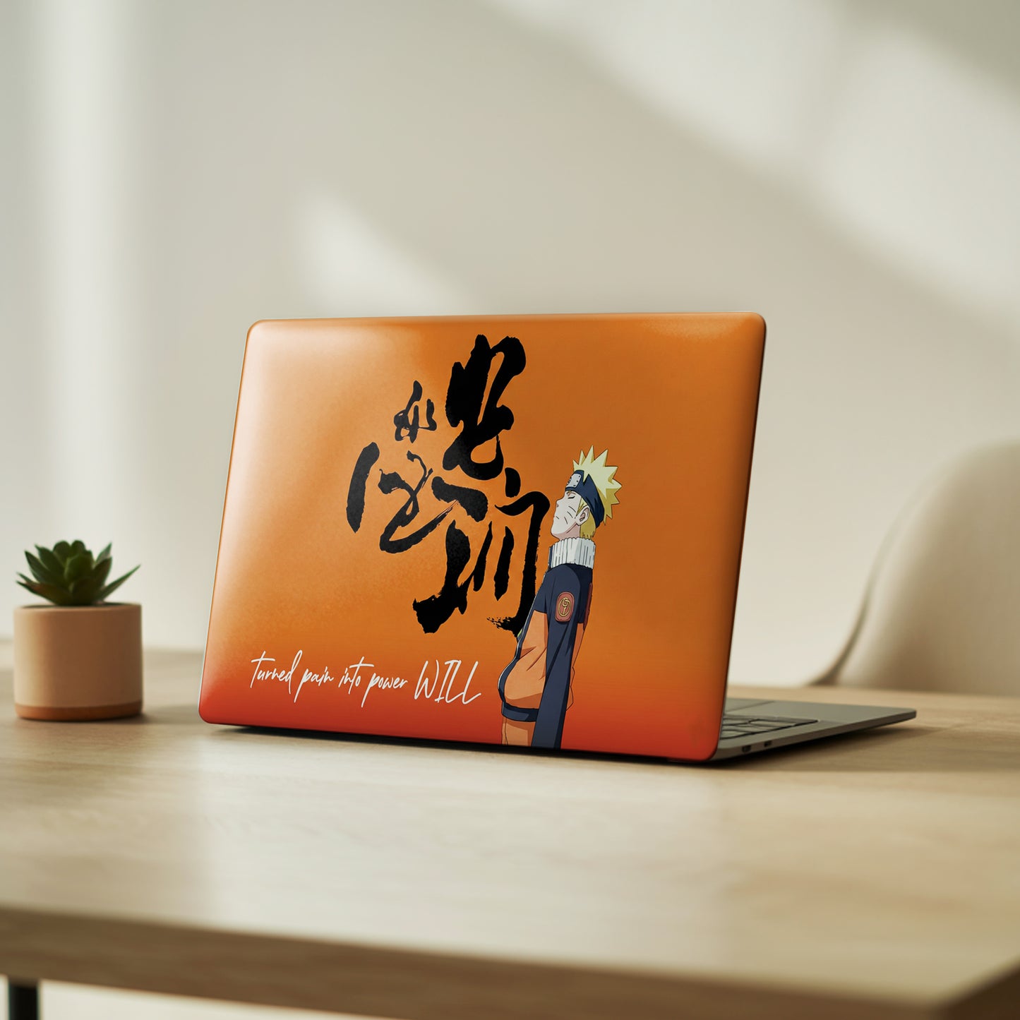 Will of Fire Minimalist Anime Aesthetic Laptop Skin
