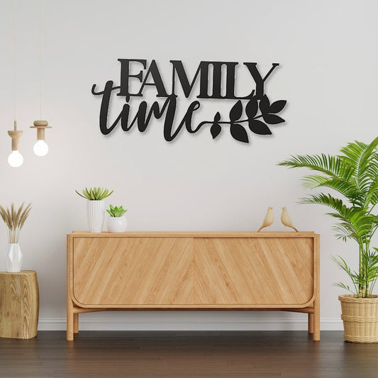 Family Time Pinewood Wall Art