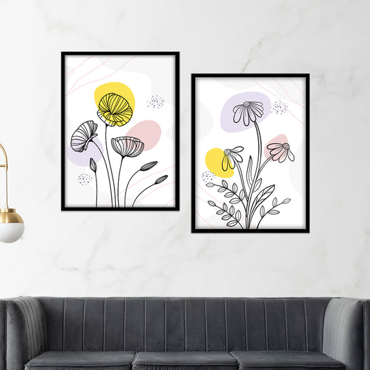 Bloom Sketch Wall Frame Set