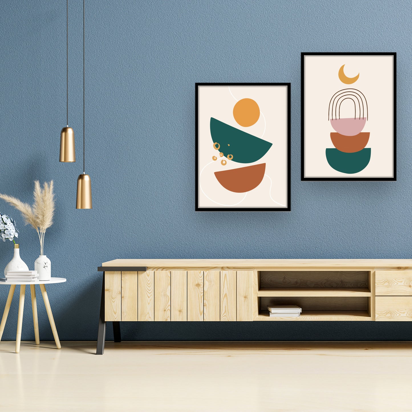Stacked Arches and Shapes Minimalist Wall Frame