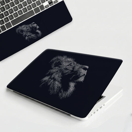 Majestic Lion Creative Doodle Aesthetic Laptop Skin