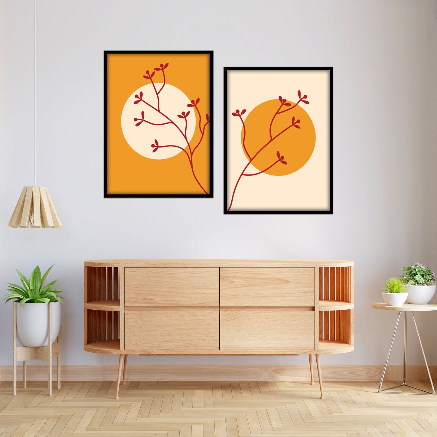 Sunrise Branch Wall Frame Set