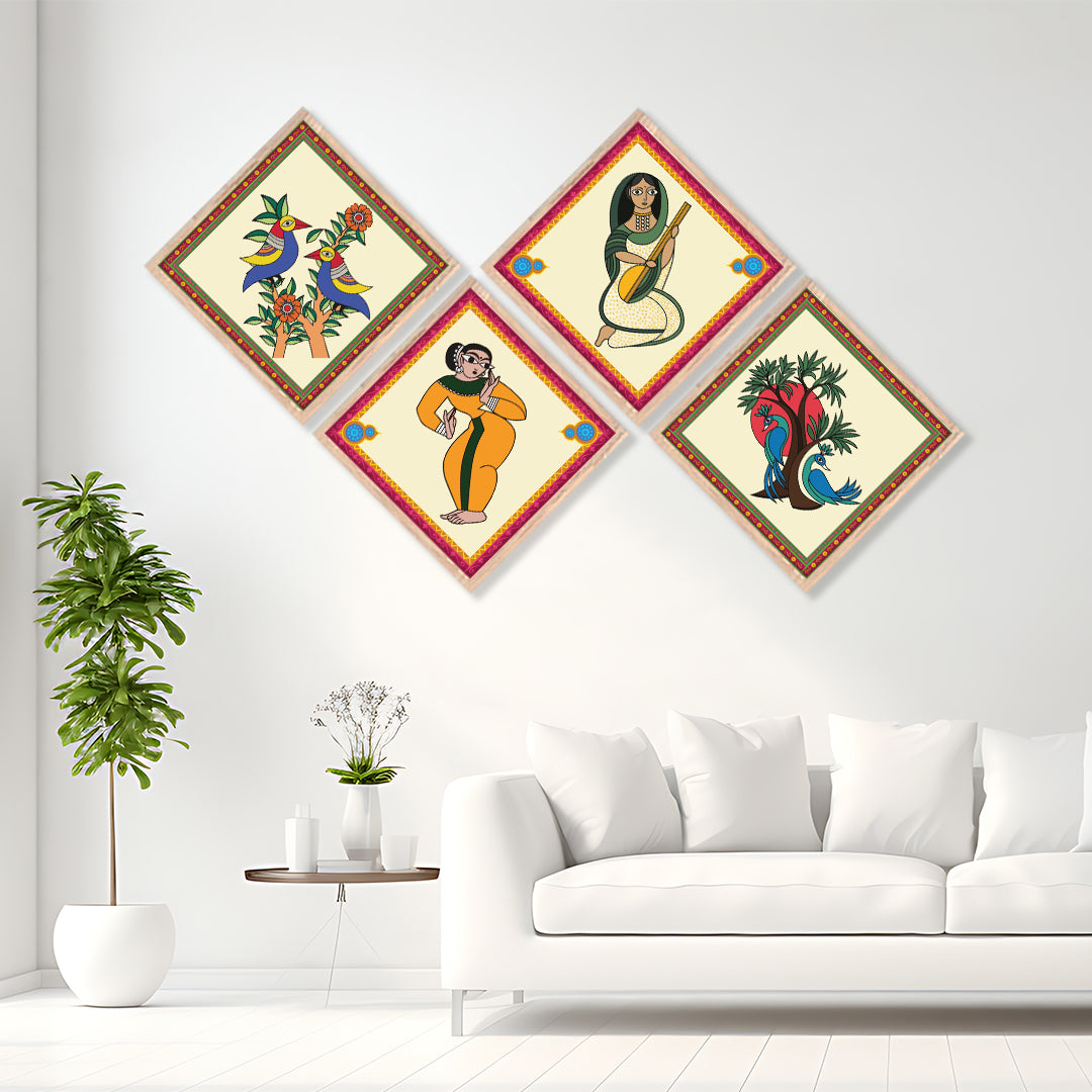 Pattachitra Folk Art Wall Frame Set