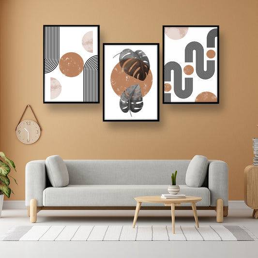 Rustic Botanical Geometry Wall Art