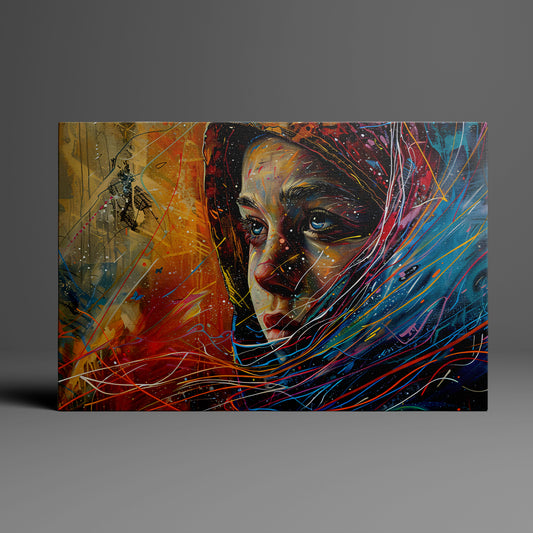 Abstract Woman Portrait Art Wall Canvas