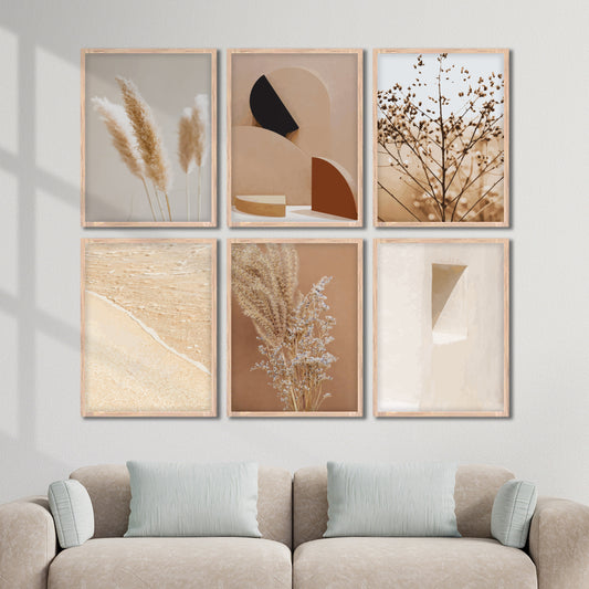 Beige Aesthetic Wall Frame Set