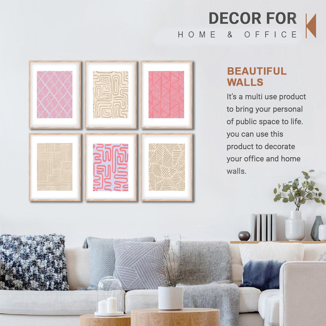 Geometric Pattern Wall Frame Set