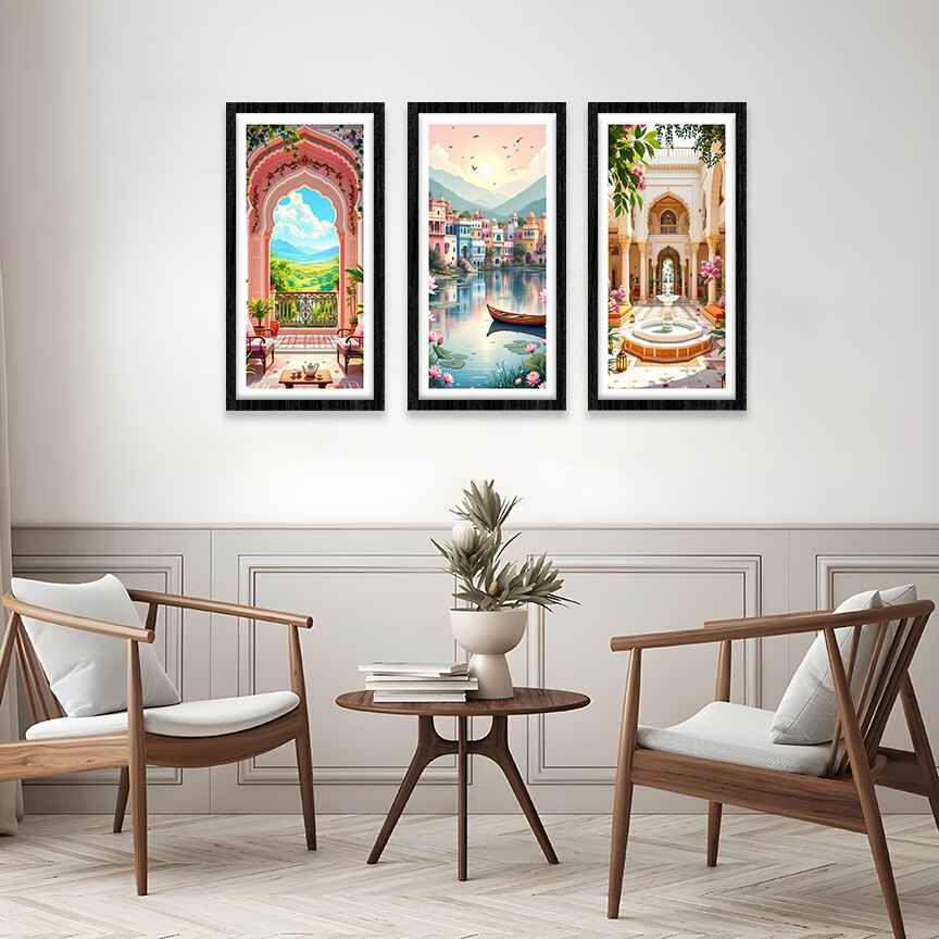 Pastel Oasis Frame Set of 3