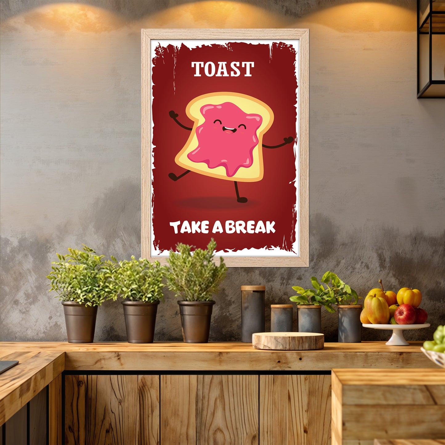Happy Toast Wall Frame