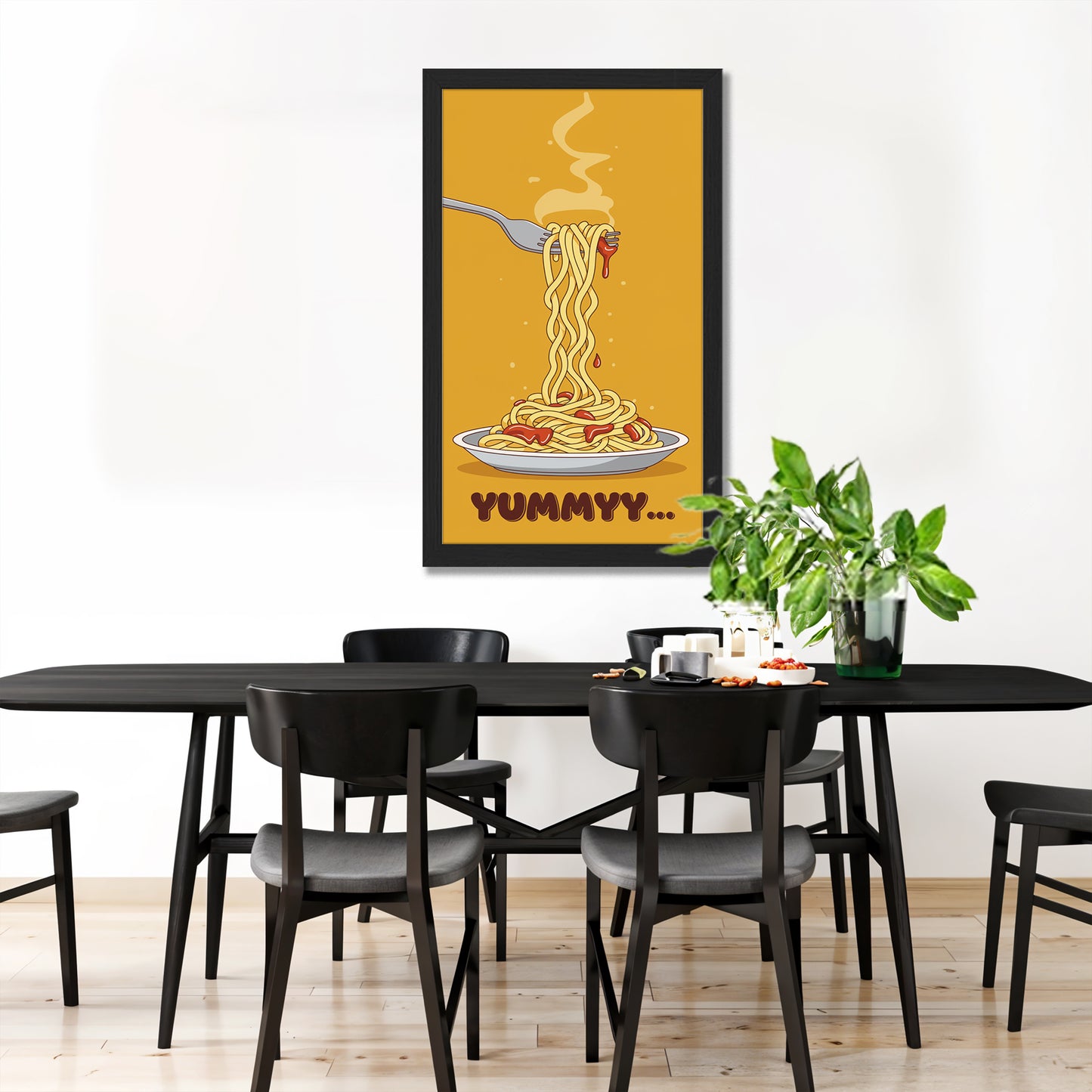 Yummy Noodles Food Art Wall Frame Set of 1