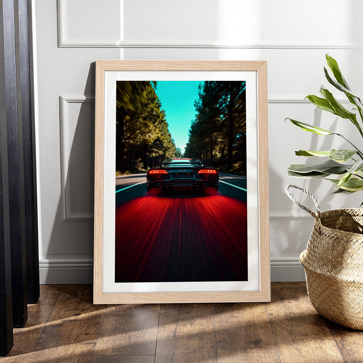 Audi R8 – Red Trail Wall Frame