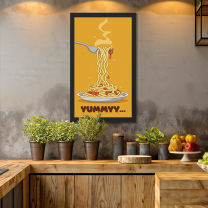 Yummy Noodles Food Art Wall Frame Set of 1