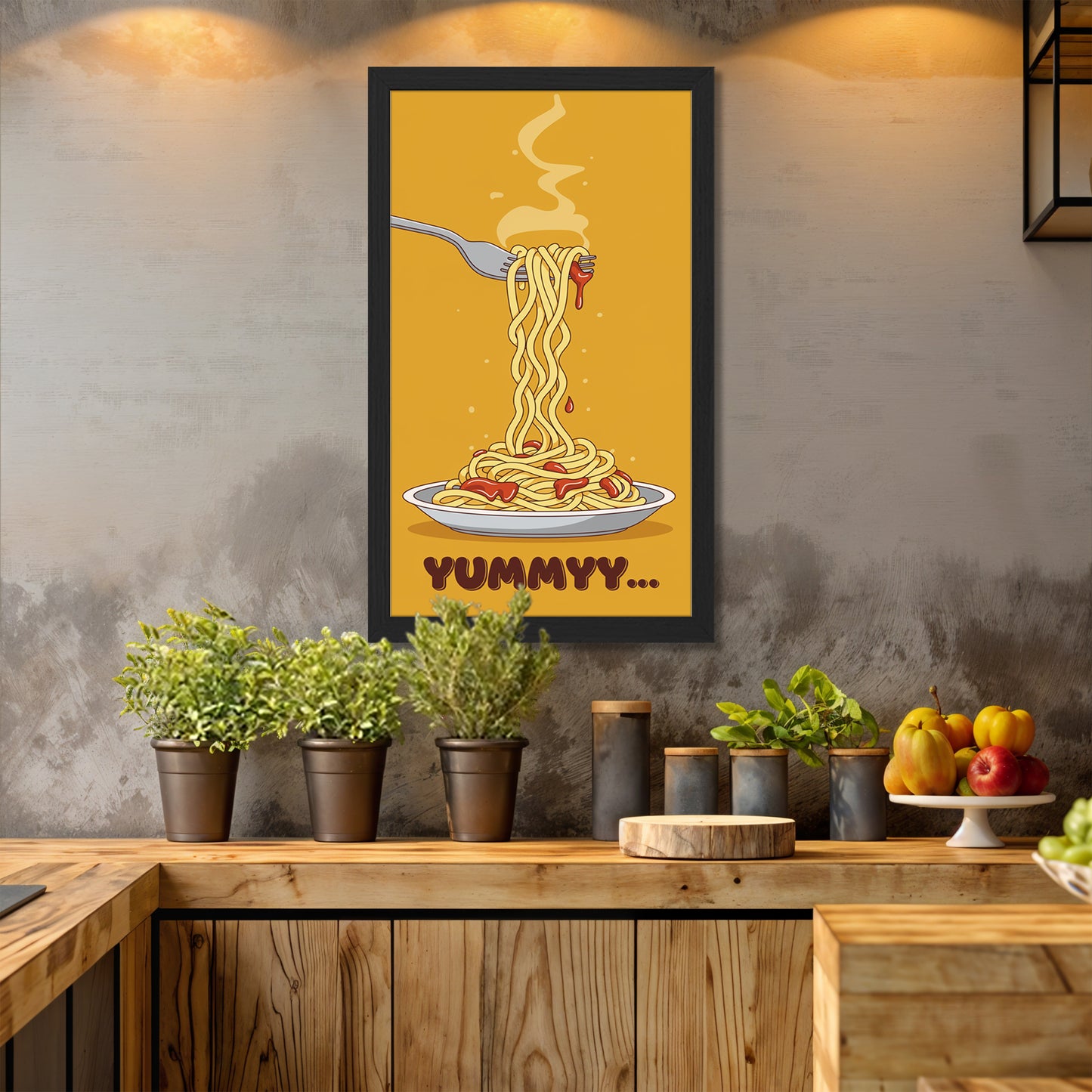 Yummy Spaghetti Wall Frame