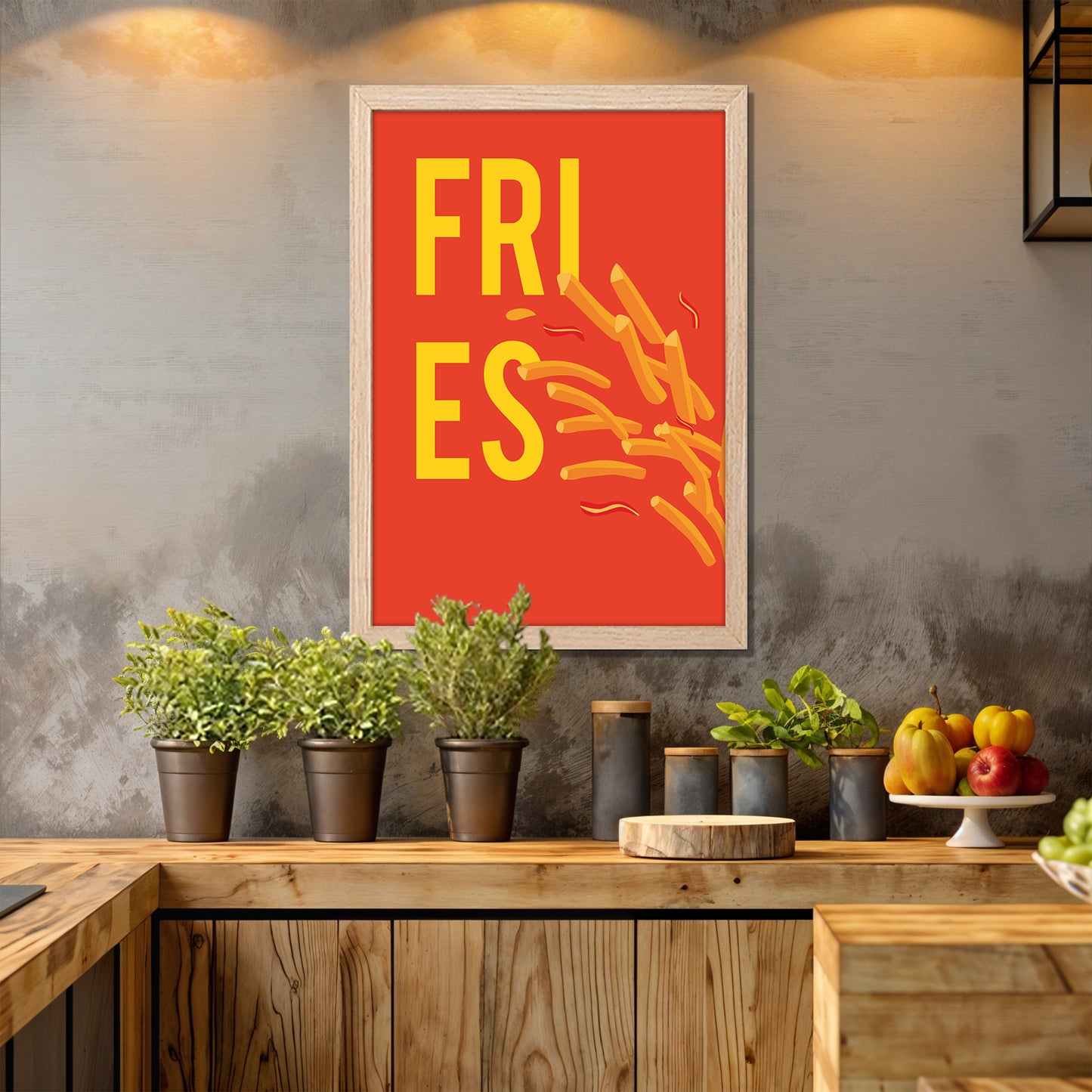Fire Fries Wall Frame