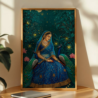Royal Peacock Princess Wall Frame