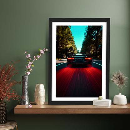 Audi R8 – Red Trail Wall Frame