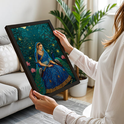 Royal Peacock Princess Wall Frame