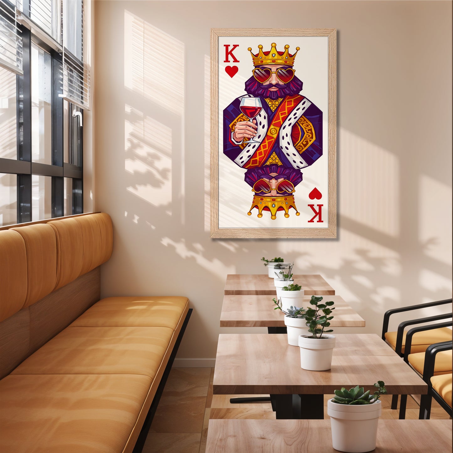 King Playing Card Wall Frame Set of 1
