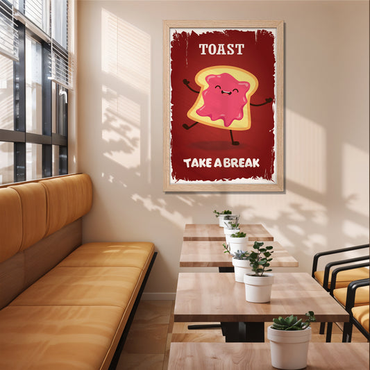 Happy Toast Wall Frame