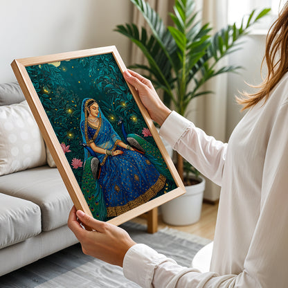 Royal Peacock Princess Wall Frame