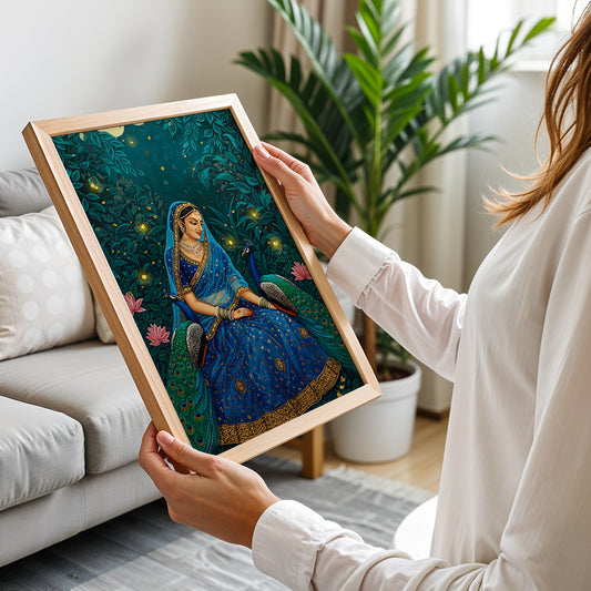 Royal Peacock Princess Wall Frame