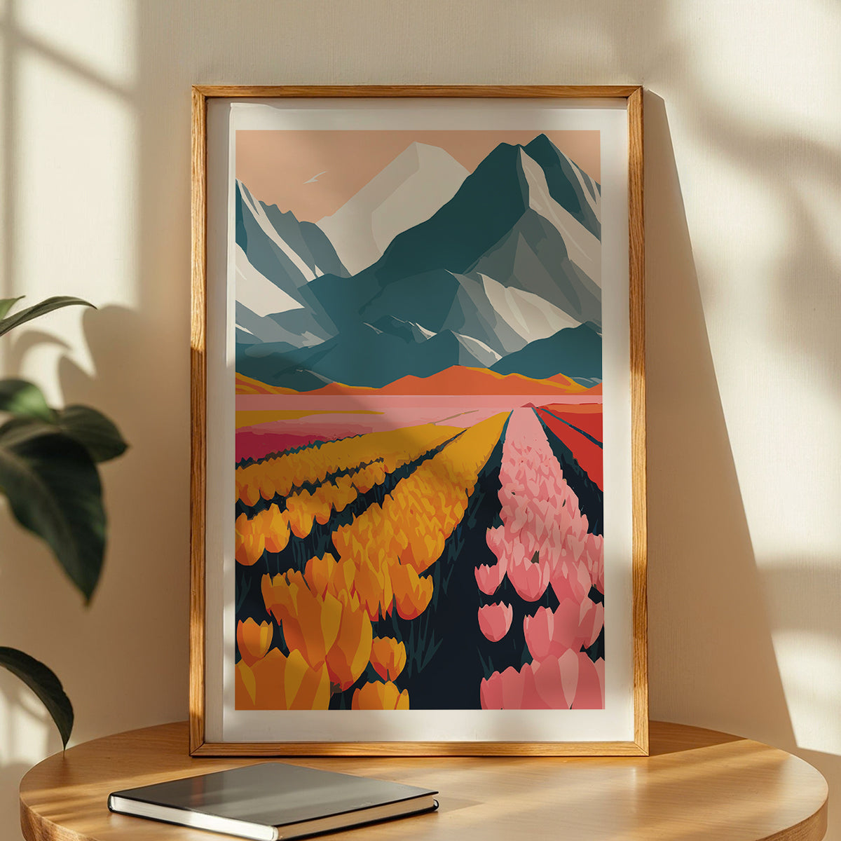 Blooming Valley Landscape Wall Frame – Set of 1