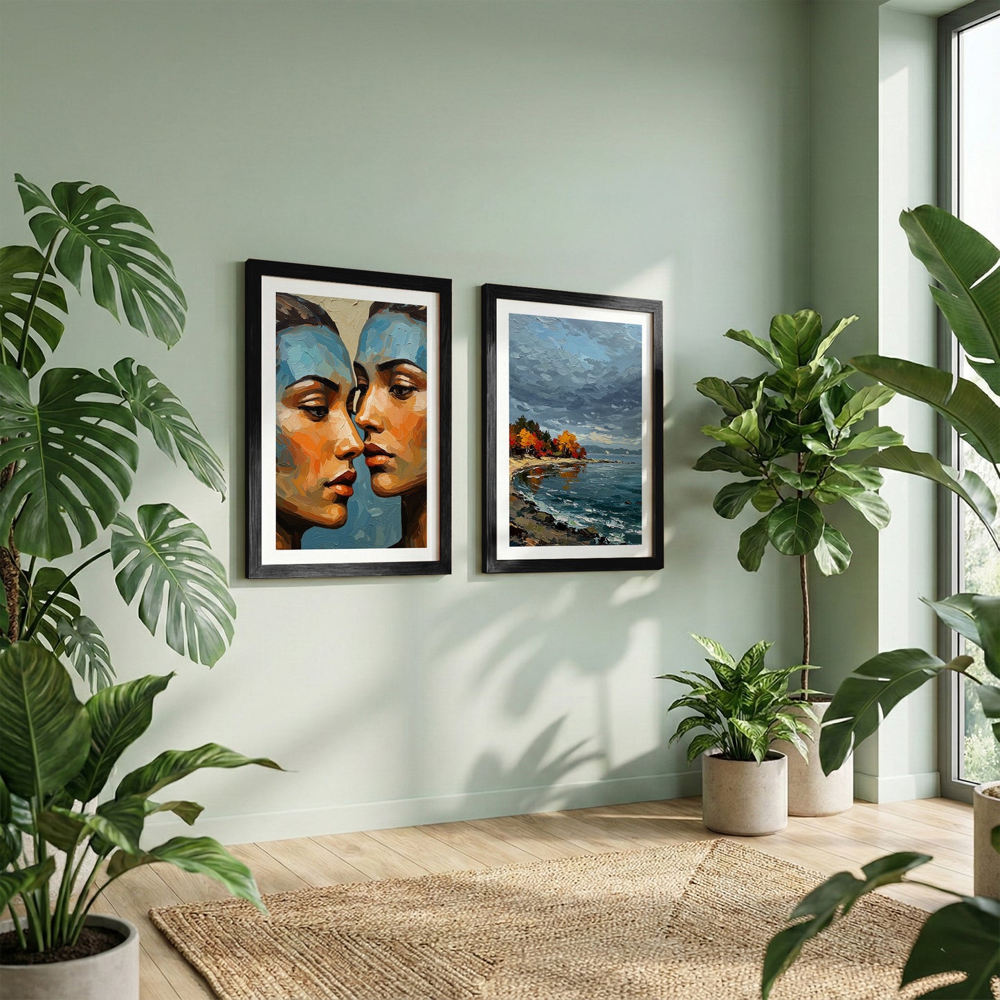 Portrait & Seascape Framed Set