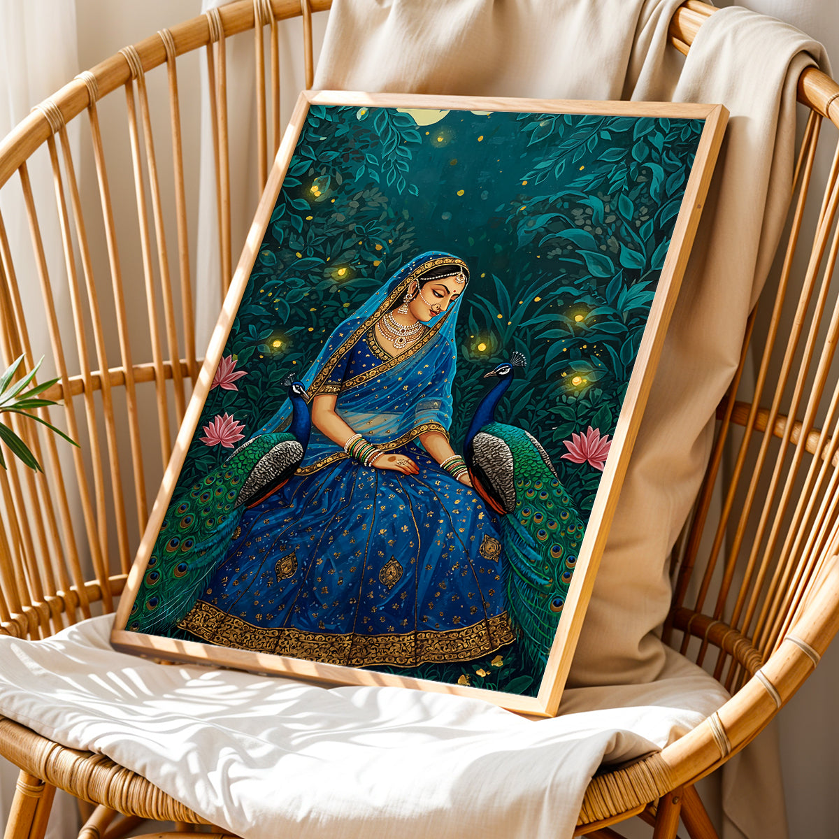 Royal Peacock Princess Wall Frame