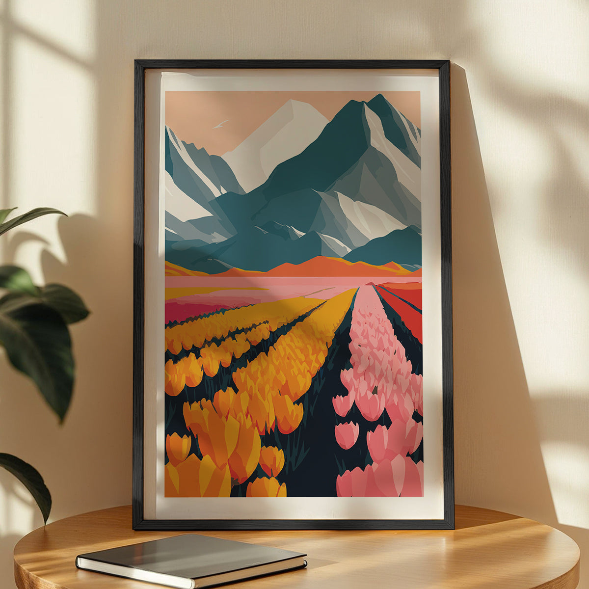 Blooming Valley Landscape Wall Frame – Set of 1