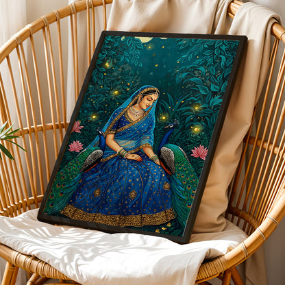 Royal Peacock Princess Wall Frame