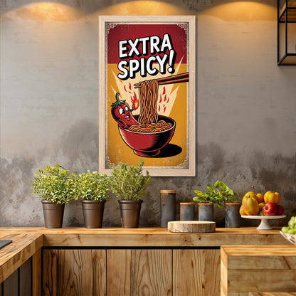Extra Spicy Noodles Wall Frame