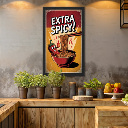 Extra Spicy Noodles Wall Frame