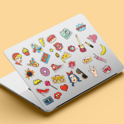 Retro Pop Art General Stickers