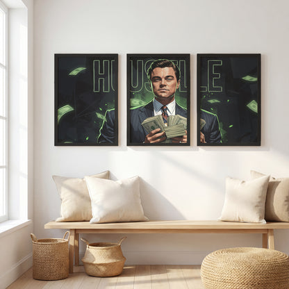 Hustle Mindset Wall Art Set of 3