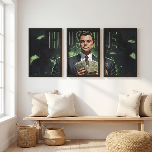 Hustle Mindset Wall Art Set of 3
