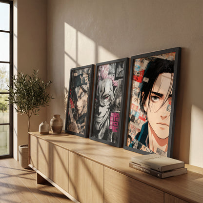 Anime Heroes Wall Art Set of 3