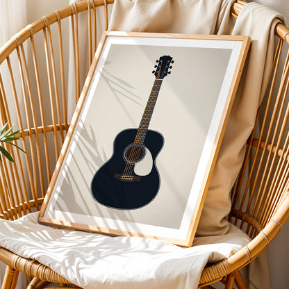 Minimalist Guitar Art Poster