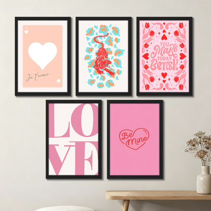 Love-Themed Wall Art Set of 5