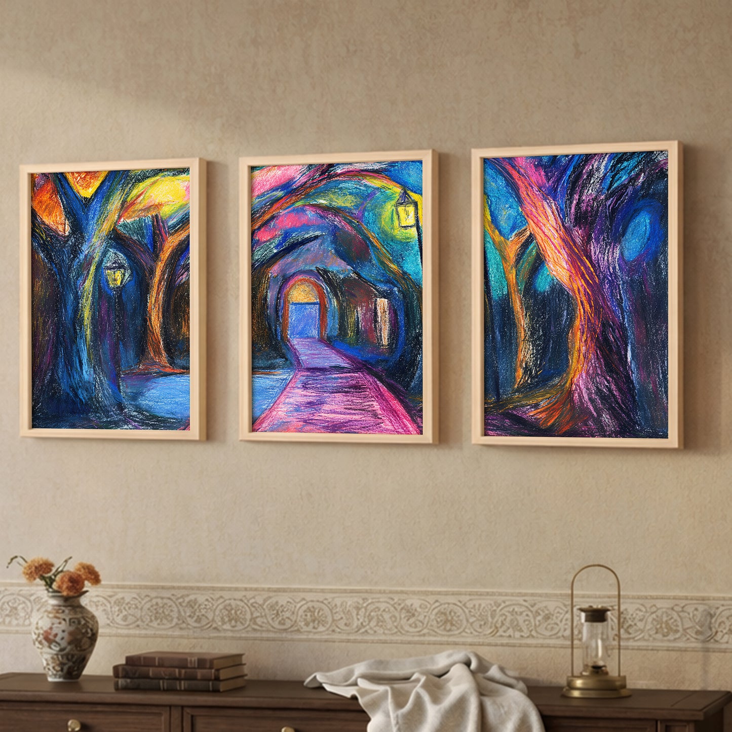 Mystic Forest Wall Art Trio