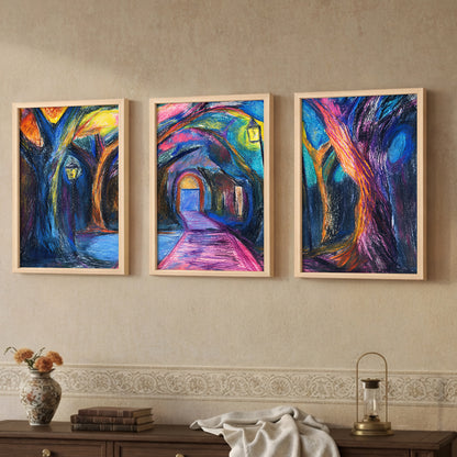 Mystic Forest Wall Art Trio