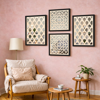 Scallop Arch Mirror Set Set of 4