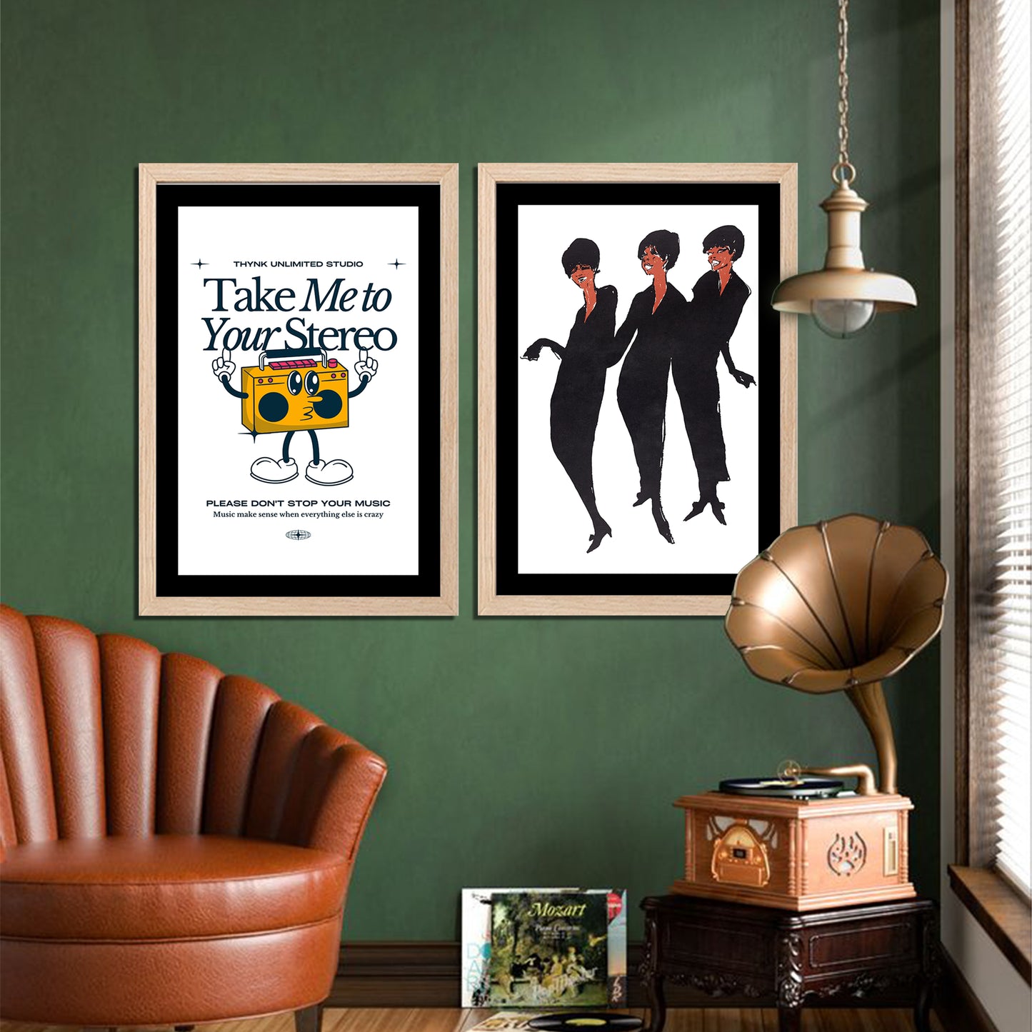 Retro Music & Soul Sisters Wall Art Set