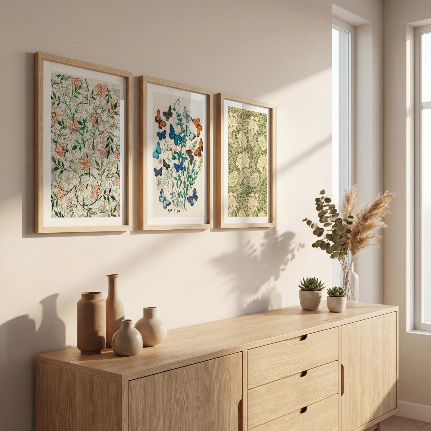 Vintage Botanical Wall Frames Set of 3