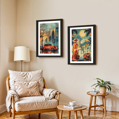 Vintage Travel Wall Art Set