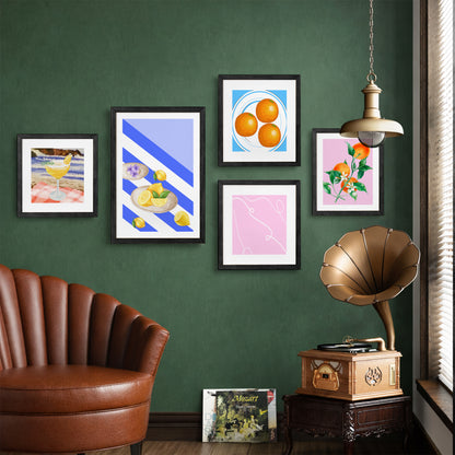 Summer Fruit Wall Art Set of 5