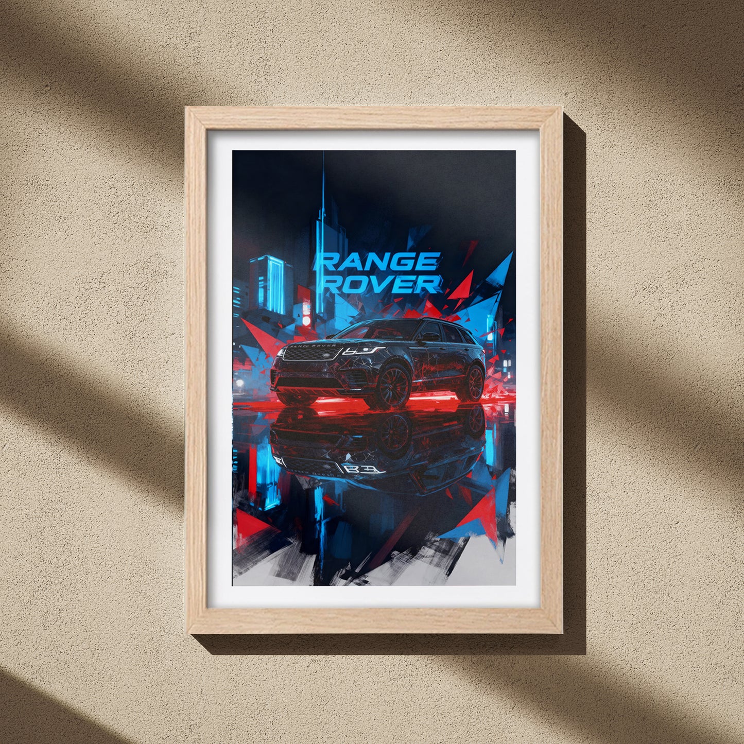 Range Rover Neon Night Wall Frame