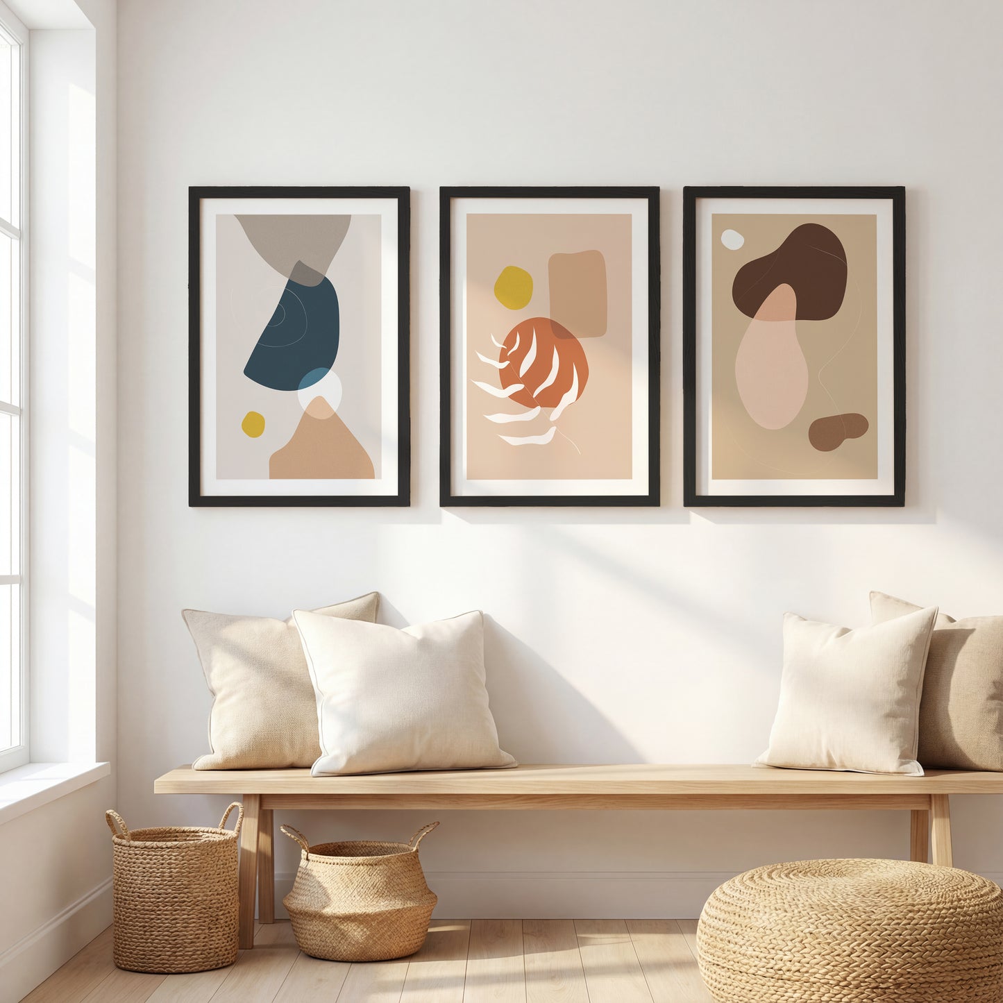 Contemporary Abstract Wall Art Set of 3