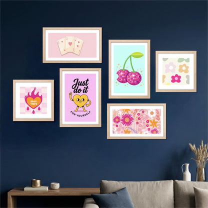 Cherry Pop Wall Set of 6